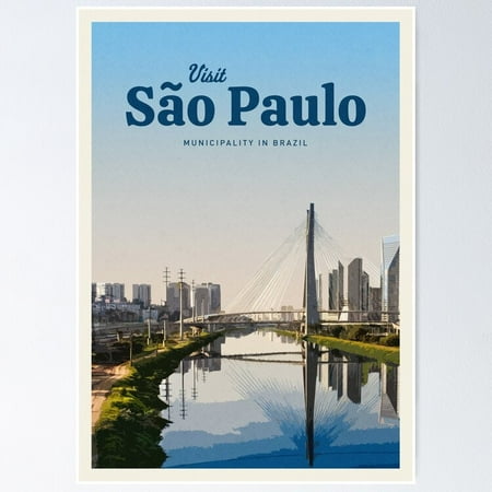 Poster Visit Sã£O Paulo Wall Art, Unframed Prints For Home Or Office, Perfect Gift For Everyone, 8x12
