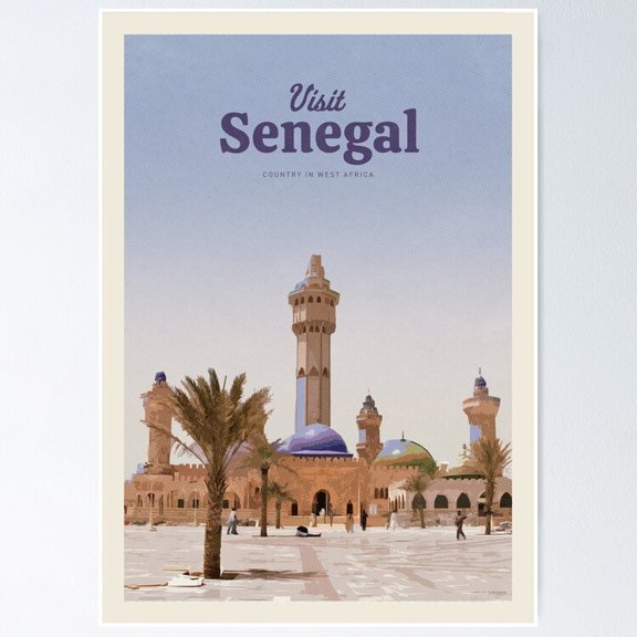 Poster Visit Senegal Wall Art, Unframed Prints For Home Or Office, Perfect Gift For Everyone, 24x36