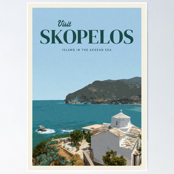 Poster Visit Skopelos Wall Art, Unframed Prints For Home Or Office, Perfect Gift For Everyone, 24x36