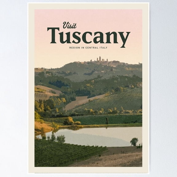 Poster Visit Tuscany Wall Art, Unframed Prints For Home Or Office, Perfect Gift For Everyone, 24x36