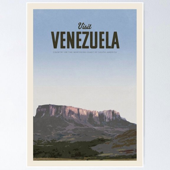 Poster Visit Venezuela Wall Art, Prints For Home Or Office, Perfect Gift For Everyone, Poster Only