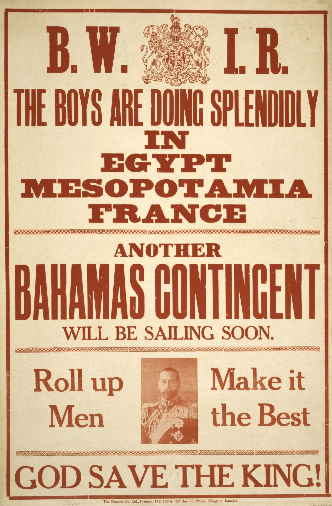 Poster WW1 The boys are doing splendidly in Egypt Mesopotamia France 1915 Canvas Art - (24 x 36)
