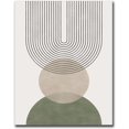 thumbnail image 1 of Poster Wall Art Print sage green wall art mid century modern art print abstract Geometry art prints boho green wall art green tone art Bedroom and Kitchen Office Wall Decoration 8x12inch without Frame, 1 of 8