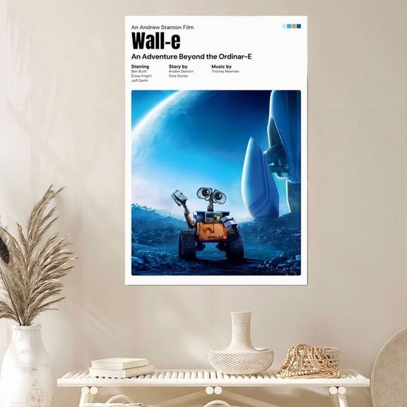 Poster Wall-E Poster, Adventure, Futuristics Cinematic Space Wall Art WALL ART - HOME DECOR - 8X12, UNFRAMED