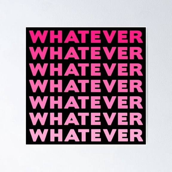 Poster Whatever Poster - No Framed, Vintage Wall Art, Hot Trend!, 8x12