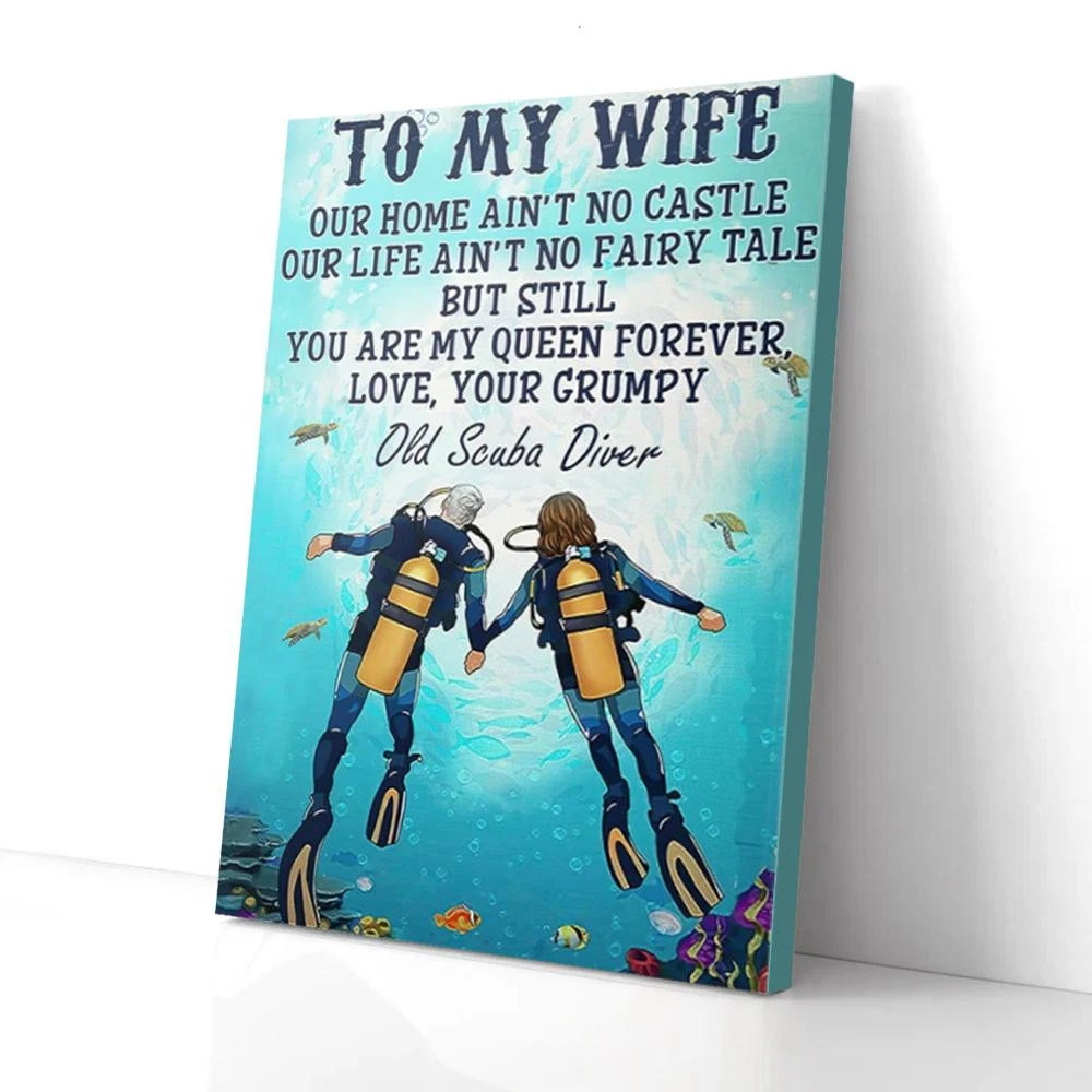 To My Wife You Are My Queen Forever - Couple Square Shaped Stone With Stand - Gift For Husband Wife, Anniversary