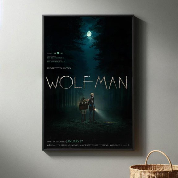 Poster Wolf Man Movie Poster Print 2024 Movie Poster | Modern Room Decorative Arts | Popular Film Gift 24X36, UNFRAMED