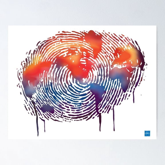 Poster World Map Water Colour Illustration - No Framed, Vintage Wall Art, Trendy Retro Print, Positive Quote Poster, Room Decor, Wall Art, 8x12