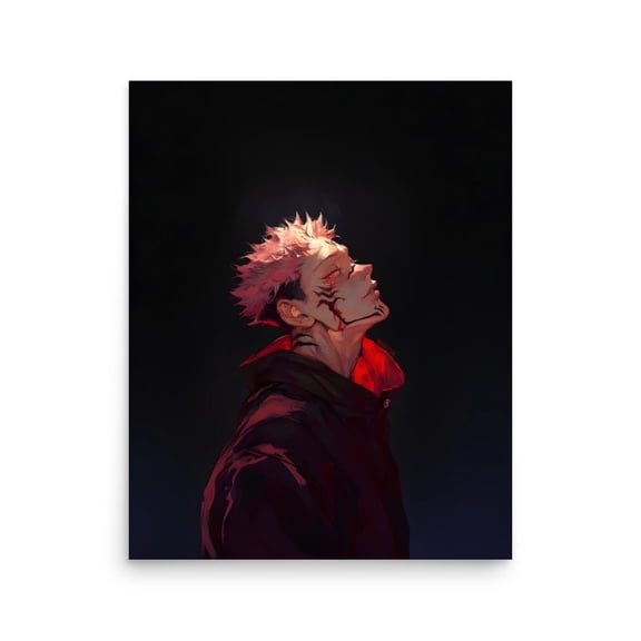 Poster Yuji Itadori Art Print: Jujutsu Kaisen Anime Manga Wall Decor 16X24, UNFRAMED