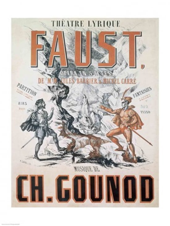 Poster advertising Faust Opera Canvas Art - (18 x 24)