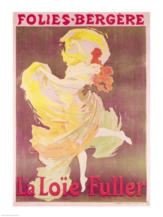 Poster advertising Loie Fuller Canvas Art - Jules Cheret (24 x 36)