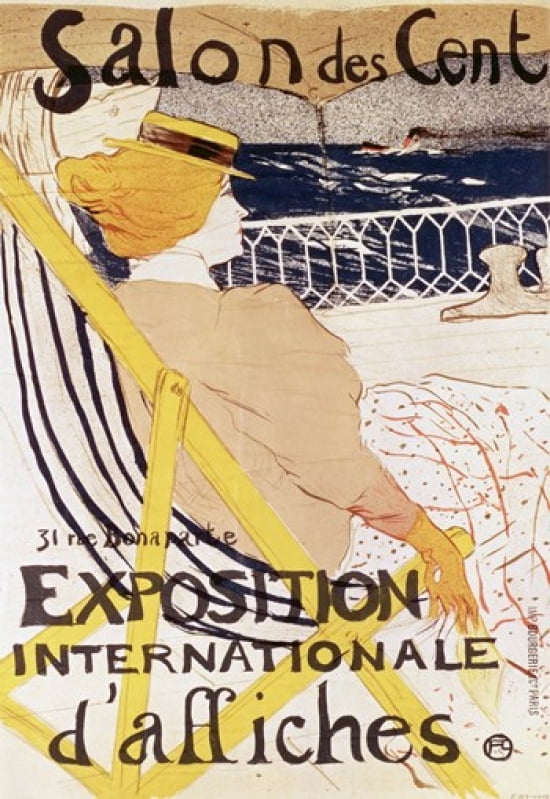 Poster advertising the Exposition Internationale dAffiches Paris c1896 Canvas Art - Henri de Toulouse-Lautrec (22 x 32)