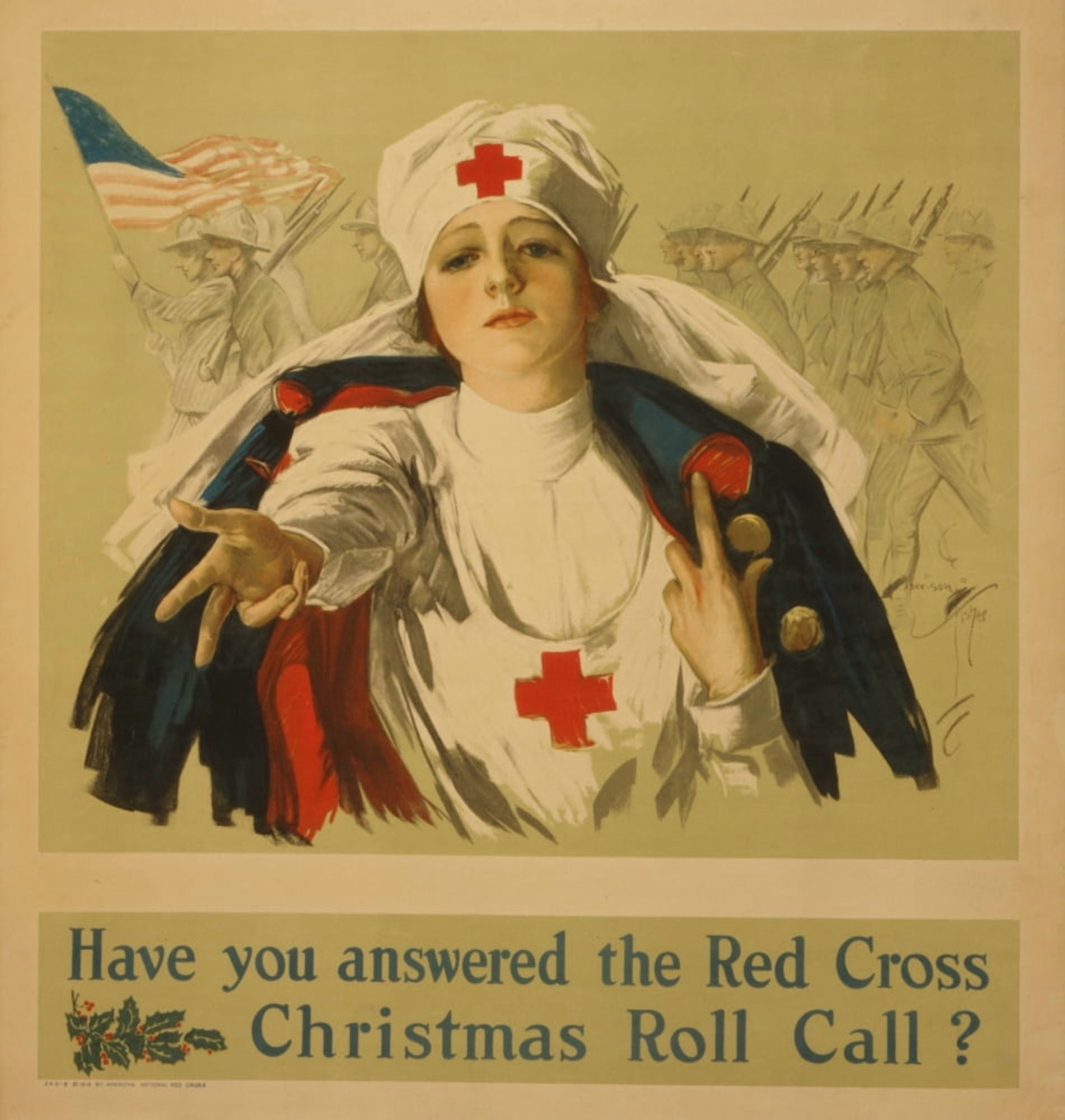 Poster c1918 Have you answered the Red Cross Canvas Art - Harrison Fisher (18 x 24)
