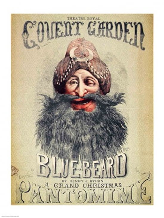 Poster for a Christmas pantomime of Blue Beard Canvas Art - (18 x 24)