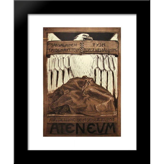 Poster for the German Exposition of Art in Ateneum 20x24 Framed Art Print by Akseli Gallen-Kallela