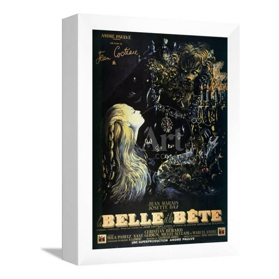 Poster for the Jean Cocteau Film 'La Belle Et La Bete', 1946, Framed Art Print Wall Art Sold by Art.Com