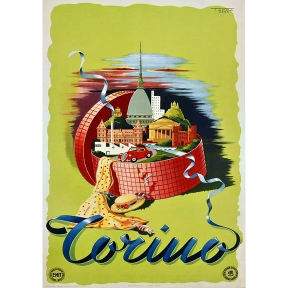 Poster print.Home Room Interior design.Travel Italy.Torino. 16 x 24 Inch Poster