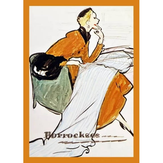 Poster print.Interior design Art.Retro fashion.Elegant designer. 16 x 24 Inch Poster