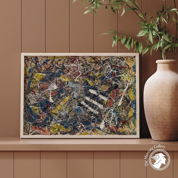 PosterArt Abstract Expressionism Poster, Pollock Inspired Wall Art, Modern Gallery Decor, 24x36 UNFRAMED