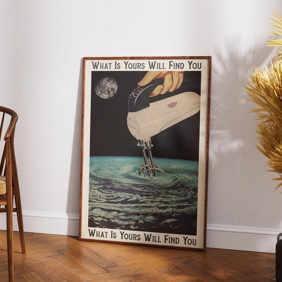 PosterArt Affirmation Poster, 70s Retro Wall Art Print, Psychedelic Room Decor, 12x18 UNFRAMED