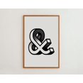 thumbnail image 1 of PosterArt Ampersand Art Print Poster Minimalist Black and White Typography, Size 24x36 UNFFRAMED, 1 of 3