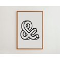 thumbnail image 1 of PosterArt Ampersand Print Poster Minimalist Black and White Scandinavian Wall Art, Size 16x24 UNFFRAMED, 1 of 3