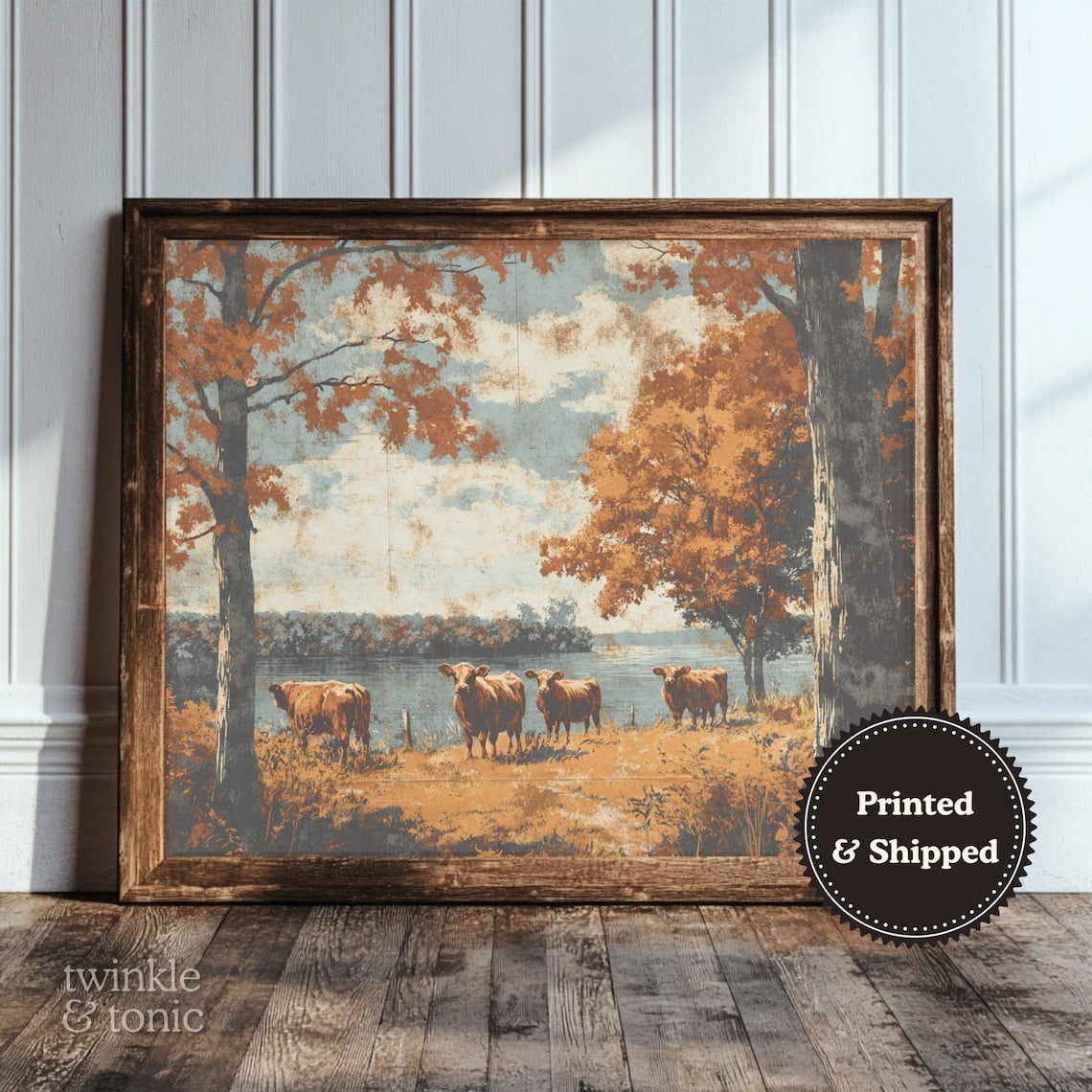 PosterArt Autumn Landscape Art Print Moody Fall Wall Décor Rustic ...