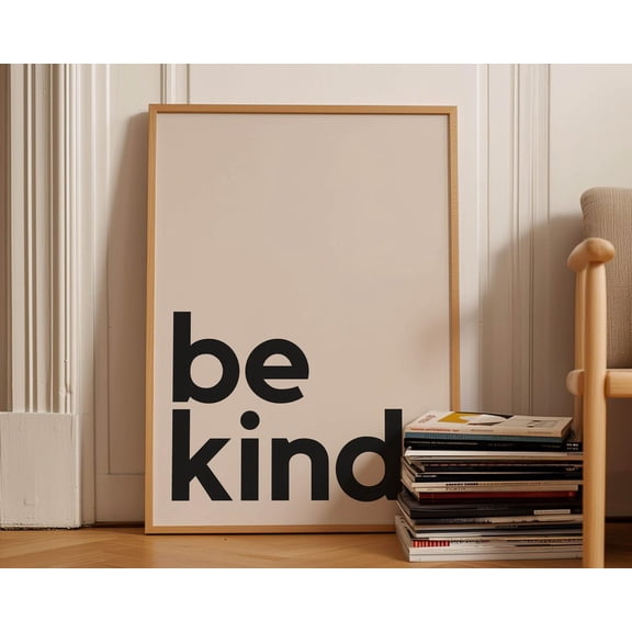 PosterArt Be Kind Typography Poster Minimalist Home Decor Wall Art, Size 12x18 UNFFRAMED