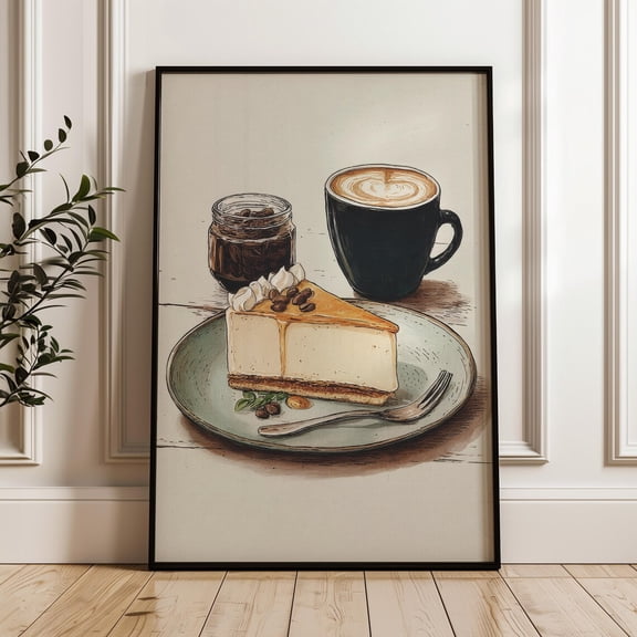 PosterArt Cake Poster, Hand-Drawn Dessert Illustration Wall Art Print, Bakery Home Decor, 24x36 UNFRAMED