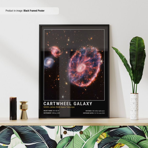 PosterArt Cartwheel Poster Space Posters James Webb Poster Space Wall Art Space Prints Space Decor Dark Style, Size 8x12 UNFFRAMED