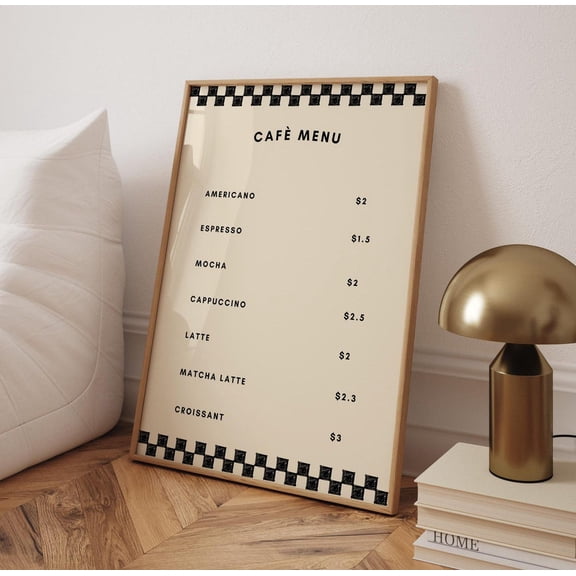 PosterArt Coffee Station Poster Wall Art, Trendy Cafe Menu Illustration For Modern Kitchen Or Coffee Bar Decor, 16x24 UNFRAMED