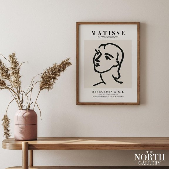 PosterArt Exhibition Poster, Woman Figure, Neutral Wall Art, French Artists, Minimalist Decor, Gallery Wall, Size 16x24 UNFFRAMED