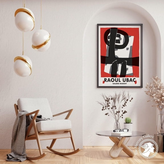 PosterArt Gallery Maeght Exhibition Poster, Raoul Ubac Art Print, Vintage Minimalist Abstract Wall Art, 24x36 UNFRAMED