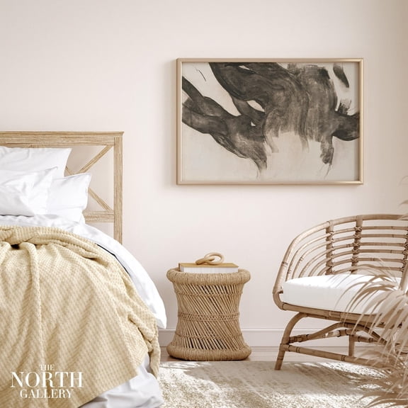 PosterArt Georgia O’Keeffe Drawing No.18 1919 Poster - Abstract Line Art, Modern Minimalist Print, Black and White Wall Decor, Contemporary Artwork, Size 8x12 UNFFRAMED