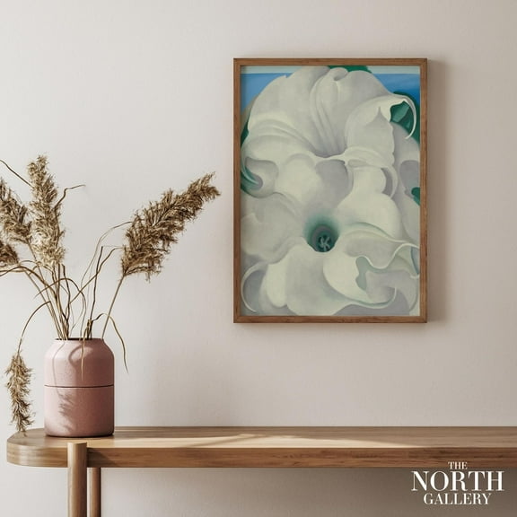 PosterArt Georgia O'Keeffe Poster Print, Bella Donna Poster Print, Tropical Flower Wall Decor, Pink Botanical Wall Art, Wall Art for Living Room, Size 8x12 UNFFRAMED