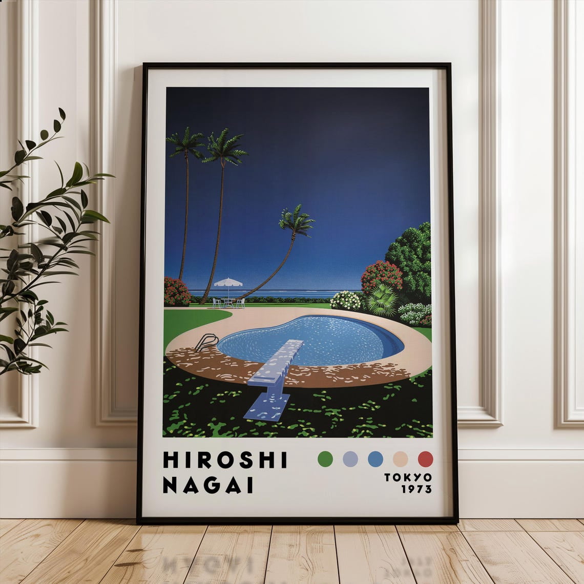 PosterArt Hiroshi Nagai Art Print, Japanese Art Poster, Vaporwave