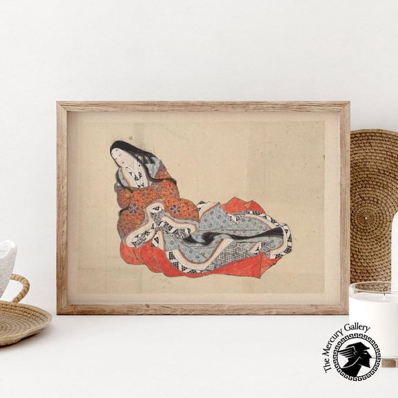 PosterArt Hokusai Poster, Court Lady Edo Period Art Print, Traditional Japanese Ukiyo-e Wall Decor, 16x24 UNFRAMED