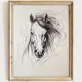 thumbnail image 1 of PosterArt Horse Sketch Art Print Rustic Farmhouse Wall Décor for Country Home or Stable Room, 12x18 UNFRAMED, 1 of 3