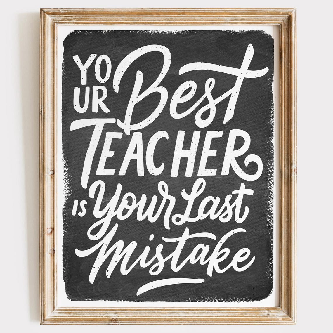 PosterArt Inspirational Teacher Quote Art Print Black and White Linen ...