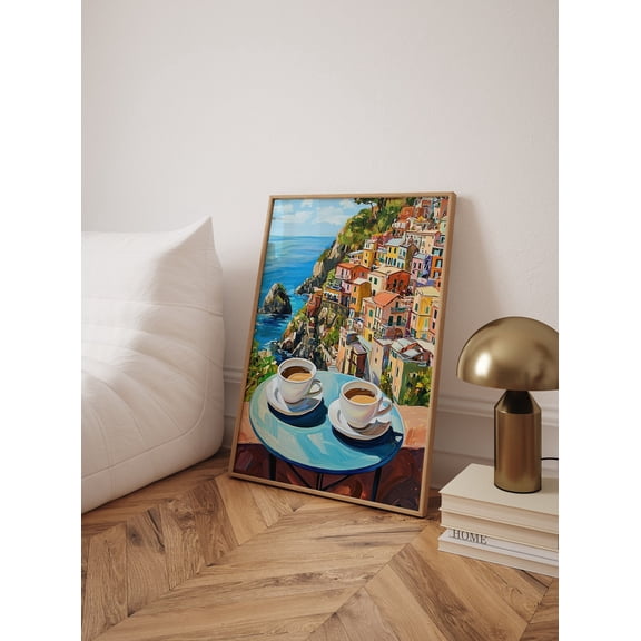 PosterArt Italian Espresso Poster Print, Amalfi Coast Positano Poster, Coffee Lover Gift, Espresso Wall Art, Trendy Kitchen Wall Art, 8x12 UNFRAMED