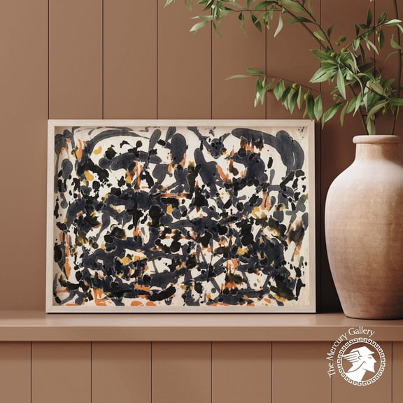 PosterArt Jackson Pollock Poster, Abstract Expressionism Wall Art Print for Modern Decor, 8x12 UNFRAMED