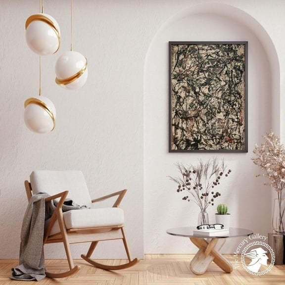 PosterArt Jackson Pollock Poster, Abstract Expressionist Wall Art Print, Modern Gallery Decoration, 8x12 UNFRAMED
