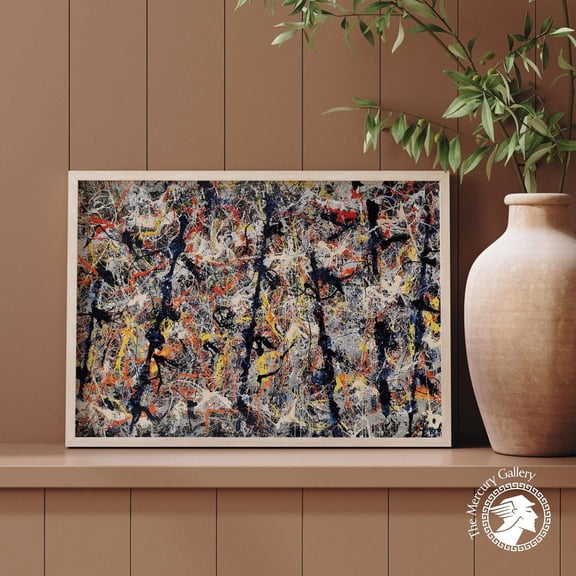 PosterArt Jackson Pollock Poster, Gallery Art Exhibition Print, Abstract Modern Wall Decoration, 12x18 UNFRAMED