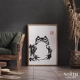 thumbnail image 1 of PosterArt Japanese Frog Poster, Japanese Frog Print, Vintage Japanese Print, Animal Vintage Poster, Japanese Wall Decor, Size 16x24 UNFFRAMED, 1 of 3