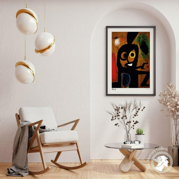 PosterArt Joan Miró Poster, Woman 1973 Galerie Berggruen Art Print, Fine Reproduction Wall Decoration, 12x18 UNFRAMED