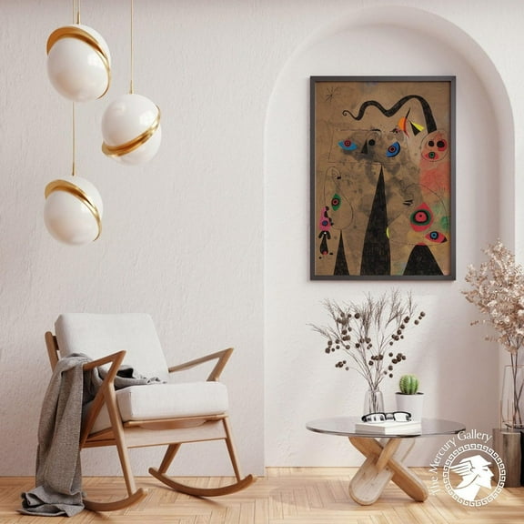 PosterArt Joan Miro Poster Wall Art, Abstract Exhibition Poster, Fine Art Print for Home Decor, 8x12 UNFRAMED