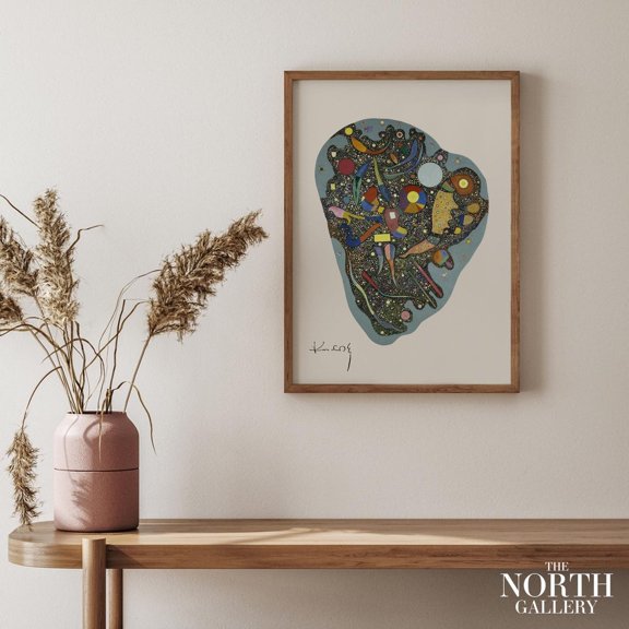 PosterArt Kandinsky Abstract Dot Art Print, Colorful Cosmic Composition Poster, Pointillist Modern Wall Decor, Symbolic Artwork, Size 24x36 UNFFRAMED