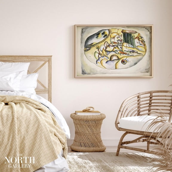 PosterArt Kandinsky Abstract Landscape Poster Print, Soft Style Exhibition Artwork, Modern Home Gallery Wall Decor Gift Idea, Size 16x24 UNFFRAMED