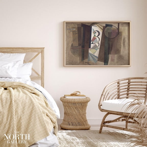 PosterArt Kandinsky Development in Brown Poster - 1933 Geometric Abstract Poster Print, Modern Wall Art, Gallery Decor, Designer Gift Idea, Size 8x12 UNFFRAMED