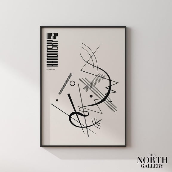PosterArt Kandinsky Poster Art Print, Eclectic Wall Art, Minimalist Scandinavian Abstract Wall Art, Modern Art Print, Expressionism Art, Gift Idea, Size 24x36 UNFFRAMED